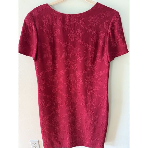 Talbots Dresses & Skirts - Talbots Red Silk Brocade Dress Size 8: Fully Lined With Zipper